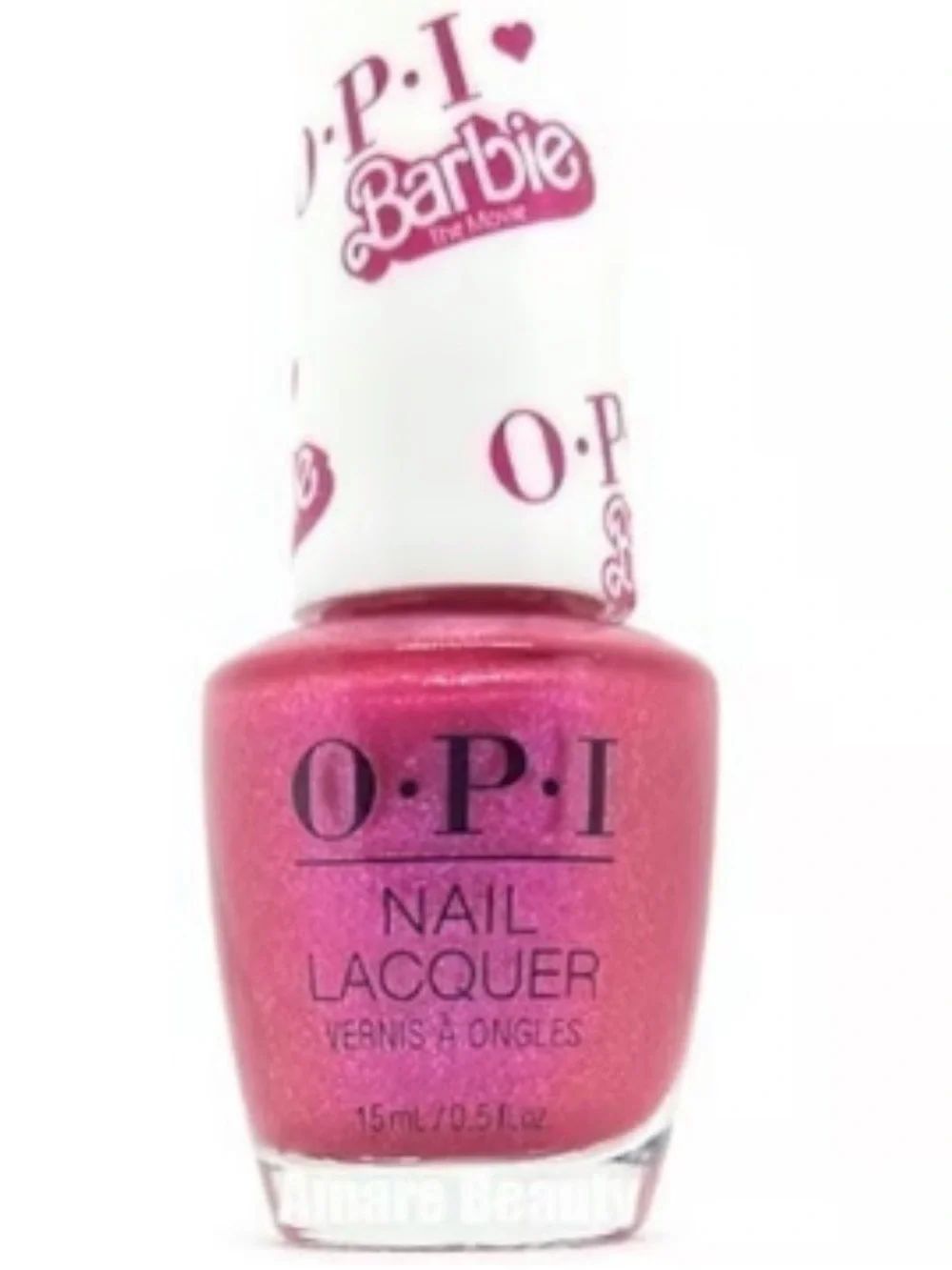 OPI Barbie Pink Shimmer Nail Lacquer welcome to Barbie land polish